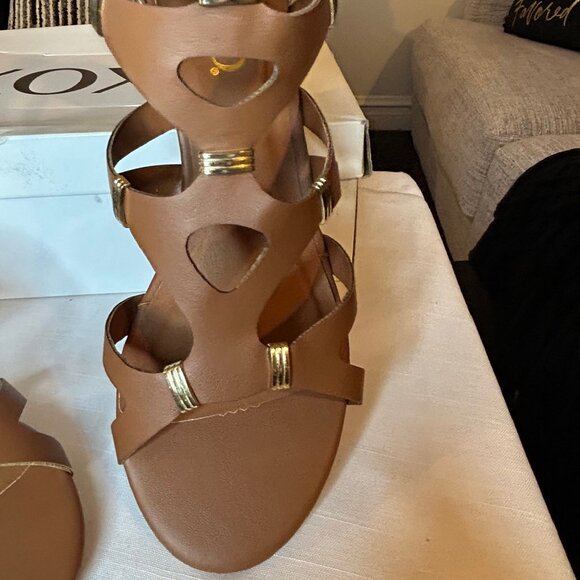 TAN BROWN GLADIATOR SANDAL - Picture 6 of 7